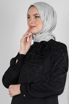 شال طوسی زنانه پنبه ای Alvina - کد 803641653