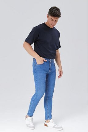 شلوار جین آبی مردانه پاچه تنگ denimfield - کد 831749945