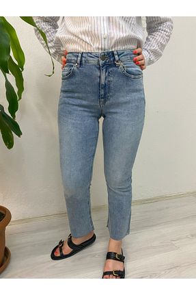 شلوار جین طوسی زنانه پاچه کوتاه BANA STORE - کد 831778979