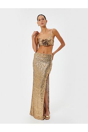 بلوز طلائی زنانه ساده Koton - کد 831805070
