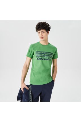 تی شرت سبز مردانه اسلیم فیت یقه گرد کد 682781505