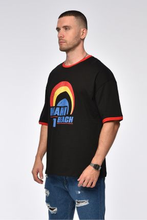 تی شرت مشکی مردانه اورسایز کد 669748632