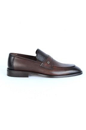 کفش کلاسیک قهوه ای مردانه چرم خالص Pierre Cardin - کد 738836372