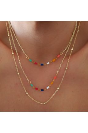 گردنبند جواهر طلائی زنانه کد 780909734