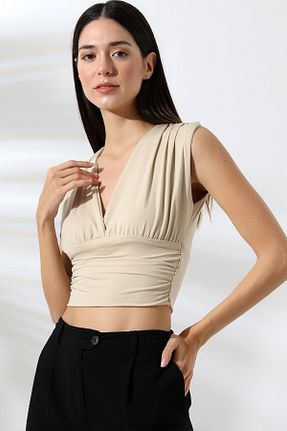 بلوز نباتی زنانه ساده DWOZ - کد 823331156