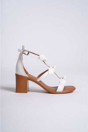 کفش پاشنه بلند کلاسیک سفید زنانه PU پاشنه ضخیم پاشنه متوسط ( 5 - 9 cm ) کد 645165256