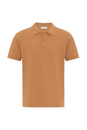 تی شرت نارنجی مردانه رگولار یقه پولو کد 752742094