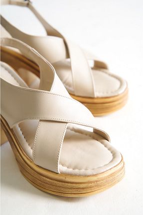 کفش پاشنه بلند پر بژ زنانه پاشنه بلند (10 سانتی متر و بالاتر) Shoesers - کد 716476895