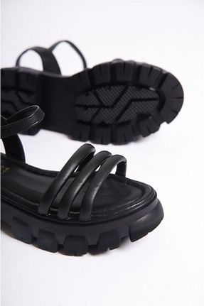 صندل مشکی زنانه پاشنه ضخیم Shoesers - کد 641830151