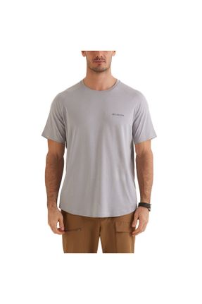 تی شرت طوسی مردانه ریلکس پنبه - پلی استر کد 827750322