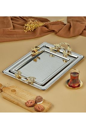 سینی طلائی استیل (فولاد) COOKCASE - کد 831652861