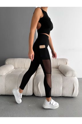 ساق شلواری مشکی زنانه بافت لیکرا اسلیم کد 831735533