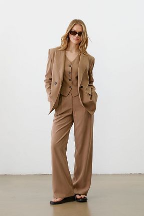 شلوار قهوه ای زنانه بافتنی urban focus - کد 831800664