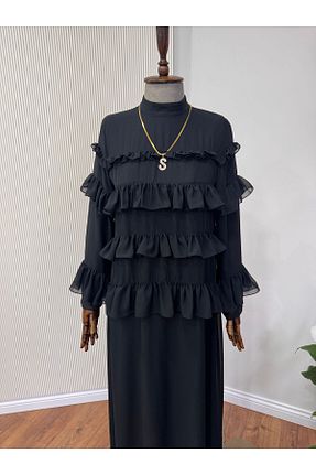 لباس حجاب مشکی زنانه سایز بزرگ Ghisa - کد 831659660