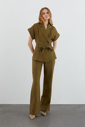 ست بالاتنه و پائین تنه سبز زنانه بافتنی GIZIA - کد 831795489