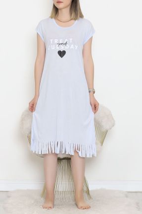 لباس شب آبی زنانه مخلوط ویسکون کد 830571282