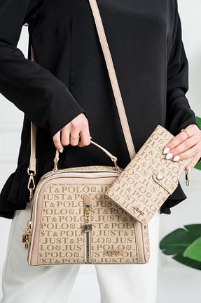 کیف دستی قهوه ای زنانه سایز متوسط Just Polo - کد 771699389