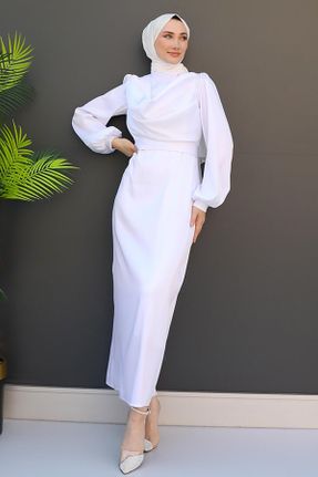 لباس سفید زنانه قلمی بافت کد 831727753
