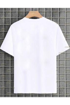 تی شرت سفید مردانه اورسایز یقه گرد پنبه (نخی) کد 831827946