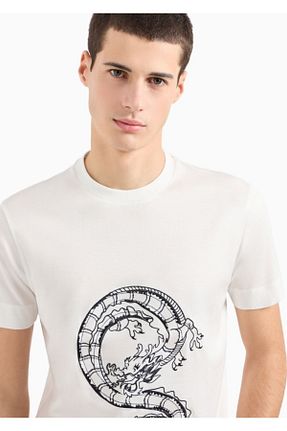 تیشرت سفید مردانه رگولار Emporio Armani - کد 810716335