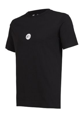 تی شرت مشکی مردانه رگولار یقه گرد تکی کد 647231655