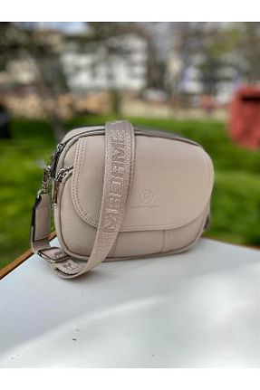 کیف دوشی بژ زنانه چرم مصنوعی HNB ÇANTA - کد 348375643