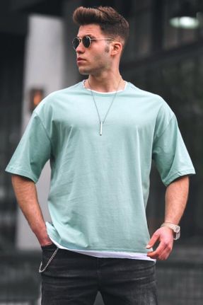 تی شرت سبز مردانه یقه گرد رگولار تکی کد 88728247