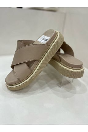 دمپائی بژ زنانه چرم خالص maximino - کد 831932747