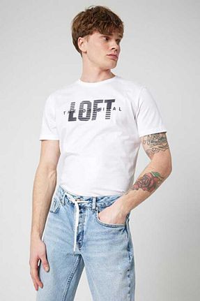 تیشرت سفید مردانه رگولار Loft - کد 660243173