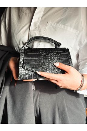 کیف دستی مشکی زنانه چرم مصنوعی کد 780114129