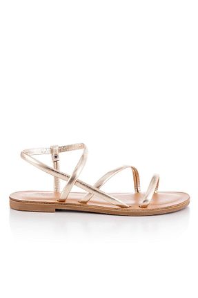 صندل طلائی زنانه پاشنه نازک DaphneSandals - کد 118709680