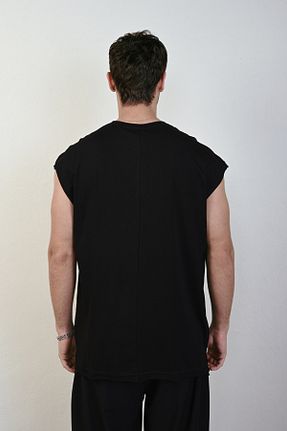 تیشرت مشکی مردانه اورسایز İLKCET MODA - کد 832030304