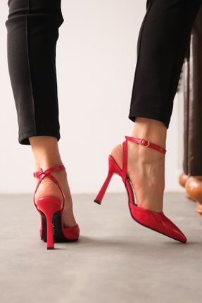 کفش پاشنه بلند کلاسیک قرمز زنانه پاشنه متوسط ( 5 - 9 cm ) پاشنه نازک کد 819299298