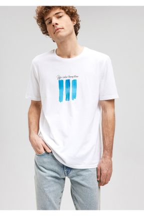 تی شرت صورتی مردانه رگولار پنبه (نخی) یقه گرد تکی کد 816102600
