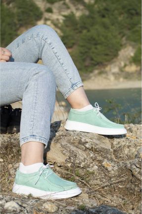 کفش کژوال سبز زنانه جیر پاشنه کوتاه ( 4 - 1 cm ) پاشنه ساده کد 831301739