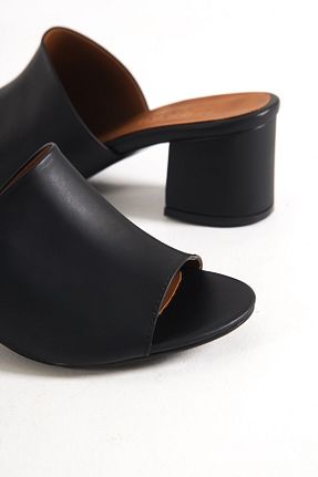 دمپائی مشکی زنانه چرم مصنوعی Shoesers - کد 662058975