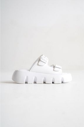 دمپائی سفید زنانه چرم مصنوعی Shoesers - کد 716482687