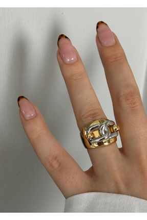 انگشتر جواهر طلائی زنانه پوشش لاکی کد 827040739