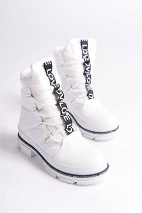 بوت برفی سفید زنانه چرم مصنوعی Shoesers - کد 760994939