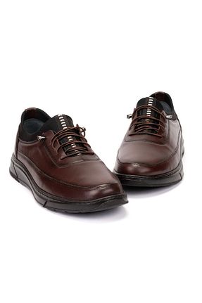 کفش پیاده روی قهوه ای مردانه چرم اصل ERN SHOES - کد 820473790