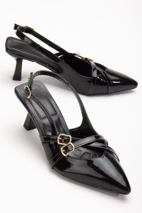 کفش پاشنه بلند کلاسیک مشکی زنانه پاشنه نازک پاشنه متوسط ( 5 - 9 cm ) چرم مصنوعی کد 829887415