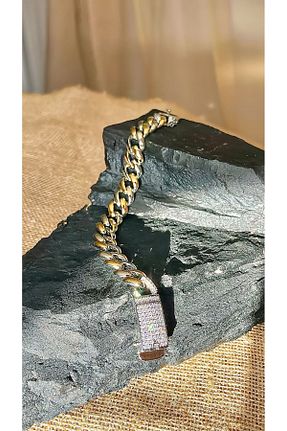 دستبند استیل (فولاد) طلائی زنانه استیل ضد زنگ Belle - کد 831645340