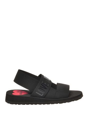 صندل مشکی زنانه پاشنه کوتاه (1 - 4 سانتی متر) Love Moschino - کد 831911721