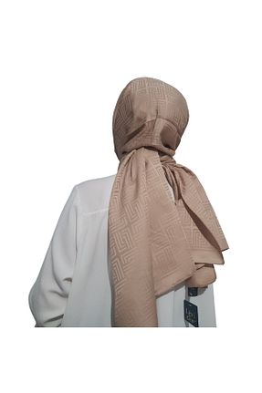 شال قهوه ای زنانه پنبه پلی استر Levidor - کد 831651173