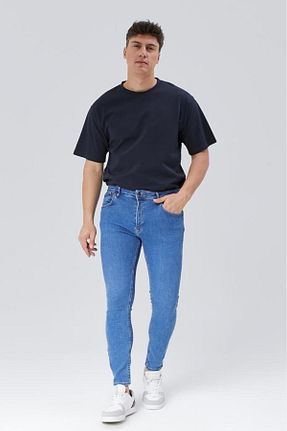 شلوار جین آبی مردانه پاچه تنگ denimfield - کد 831749945