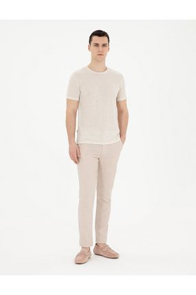 شلوار بژ مردانه مخلوط کتان Pierre Cardin - کد 831839278
