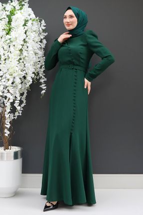 لباس سبز زنانه قلمی بافت کد 831836101