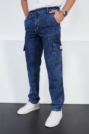 شلوار جین آبی مردانه پاچه ساده جین پوشاک ورزشی بلند کد 831745342