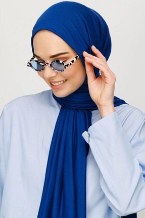 شال سرمه ای زنانه پنبه ای FRESCO SCARFS - کد 819511812