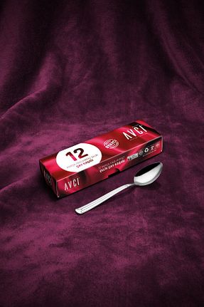 قاشق و چنگال و کارد متالیک 12 نفره Avcı - کد 6728304